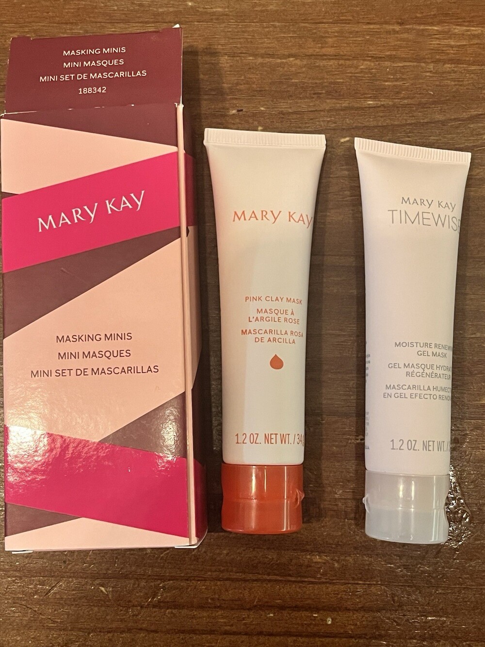 Mary Kay Masking Minis - Pink Clay Mask & Renewal Gel Mask Set 188342 NEW